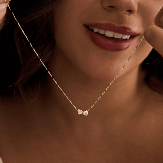 Gepersonaliseerde hart initialen ketting