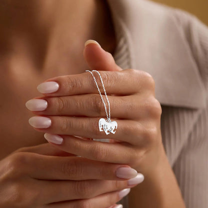 Gepersonaliseerde poot & hart naamketting