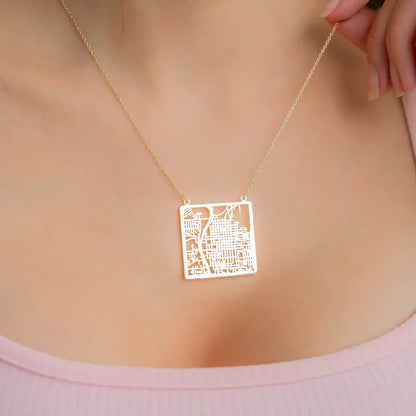 Gepersonaliseerde ketting met kaart