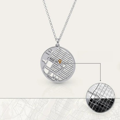 Gepersonaliseerde ketting met kaart