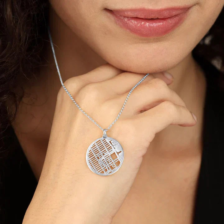 Gepersonaliseerde ketting met kaart