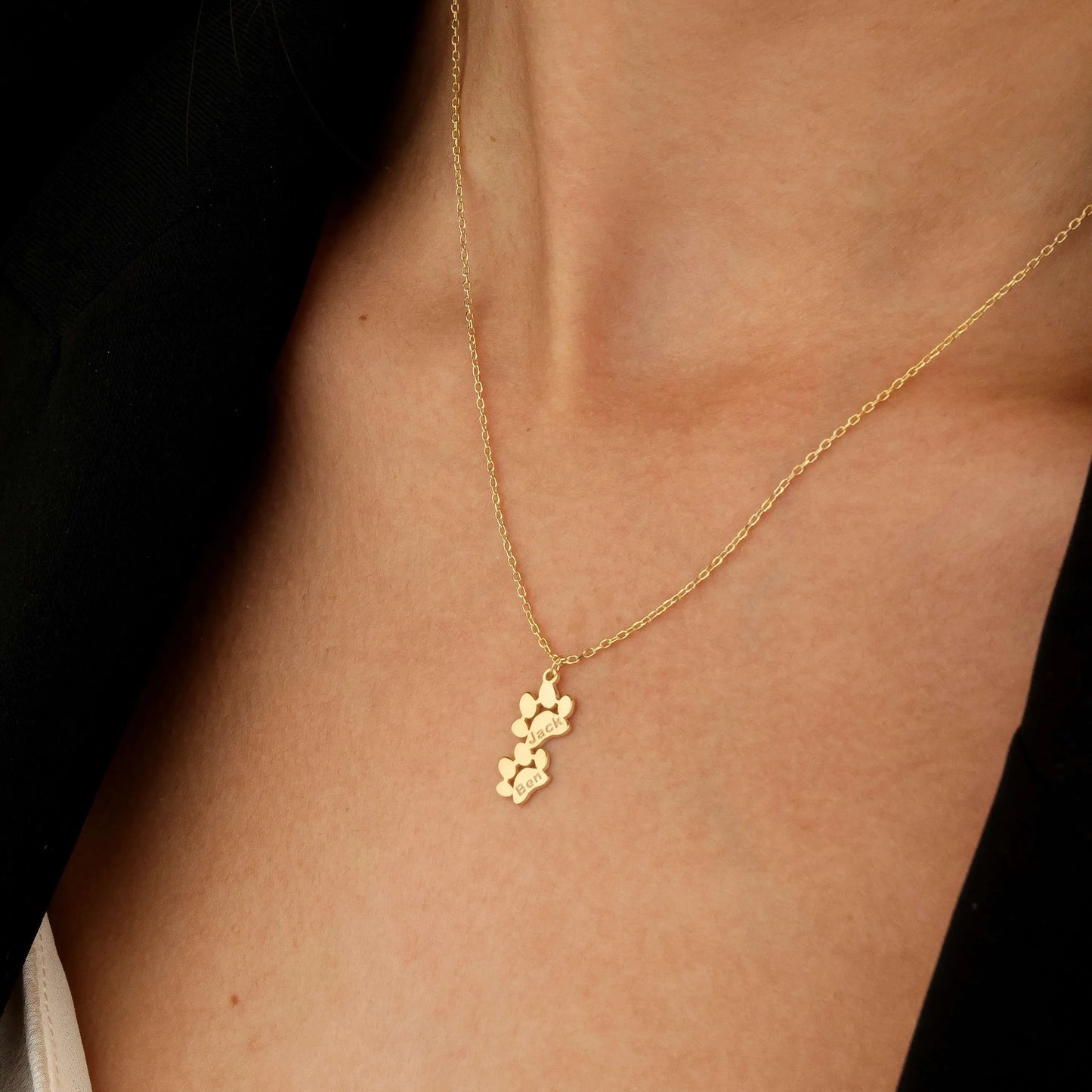 Gepersonaliseerde poot naamketting