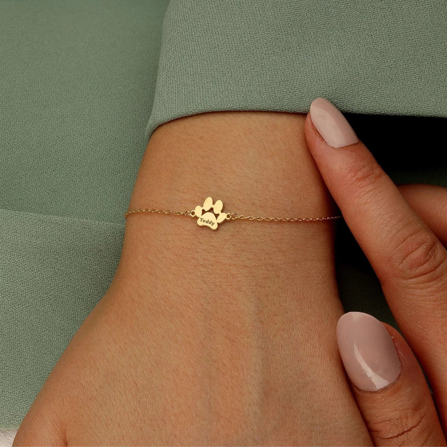 Gepersonaliseerde poot naamarmband