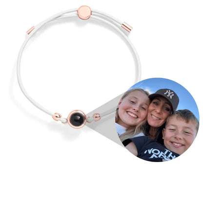 Gepersonaliseerde leren fotoarmband