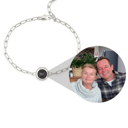 Gepersonaliseerde paperclip ketting fotoarmband