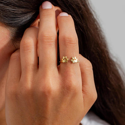 Gepersonaliseerde huisdier initialen ring