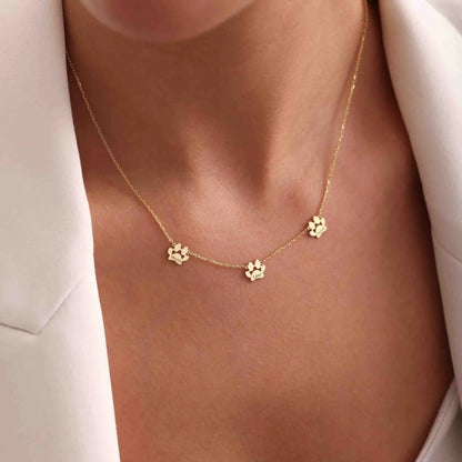 Gepersonaliseerde naamketting met pootjes