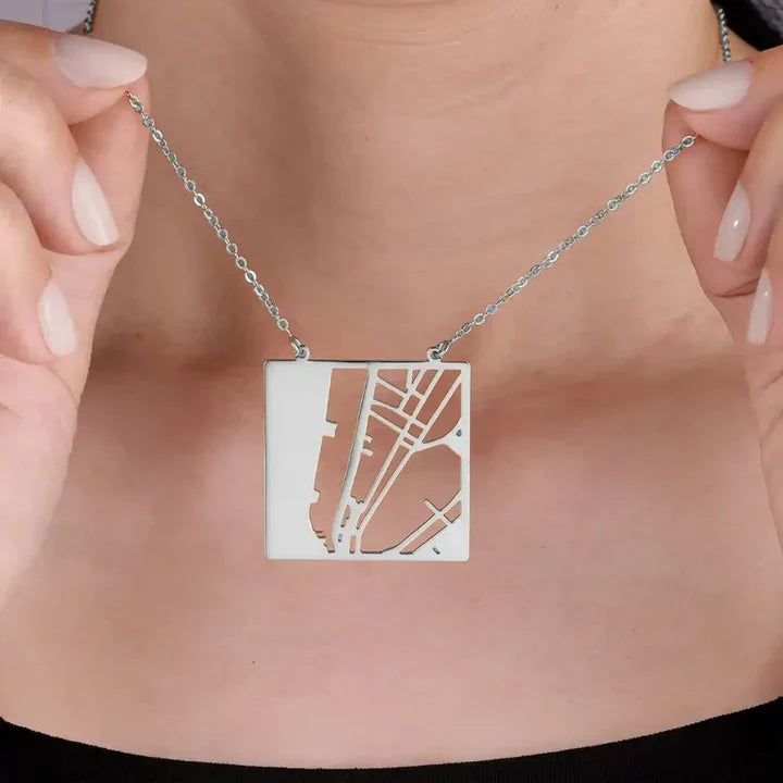 Gepersonaliseerde ketting met kaart