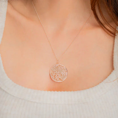 Gepersonaliseerde ketting met kaart