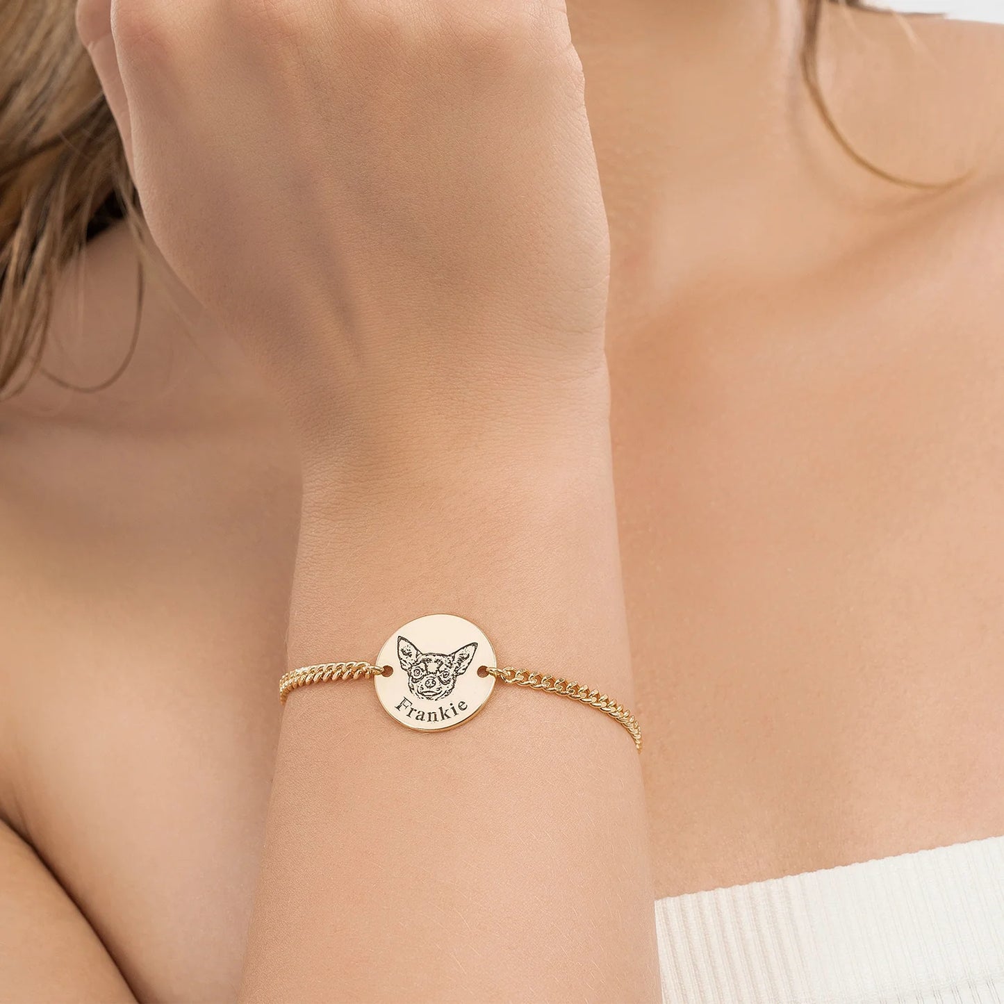 Gepersonaliseerde armband met huisdierportret