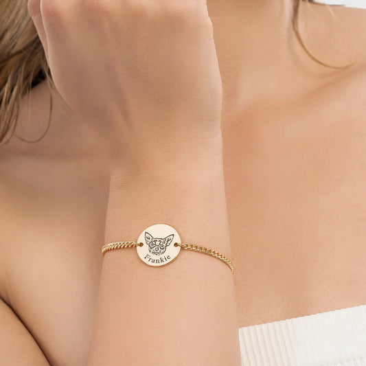 Gepersonaliseerde huisdiergezicht armband