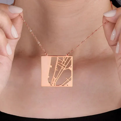 Gepersonaliseerde ketting met kaart