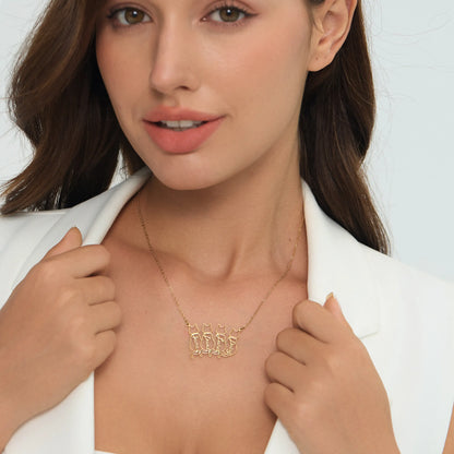 Gepersonaliseerde ketting met kattennaam