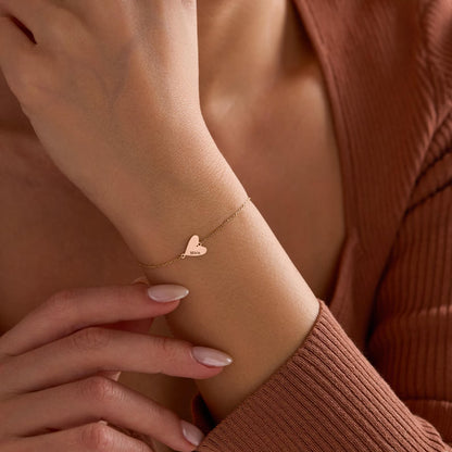 Gepersonaliseerde gegraveerde hartarmband