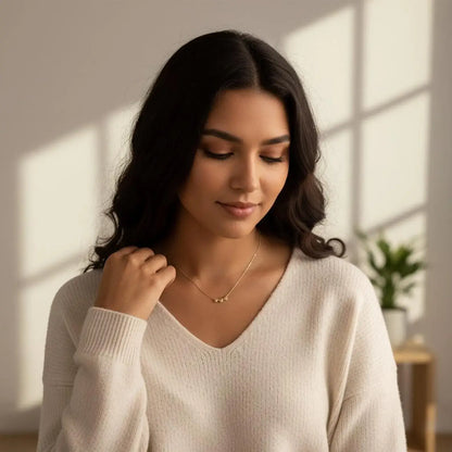 Gepersonaliseerde ketting met initiaal hartjes