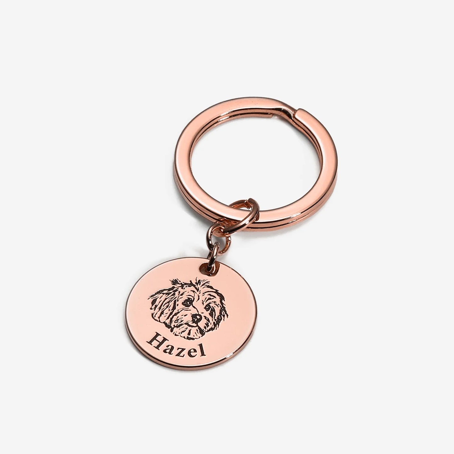 Gepersonaliseerde huisdiergezicht sleutelhanger