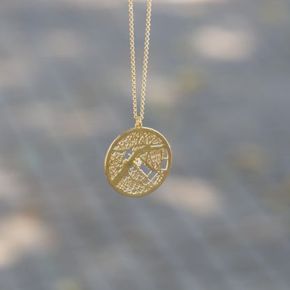 Gepersonaliseerde ketting met kaart